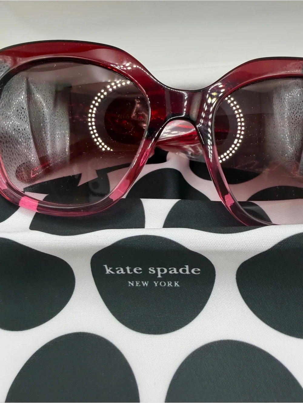 kate spade Burgundy Gradient Oversized Sunglasses